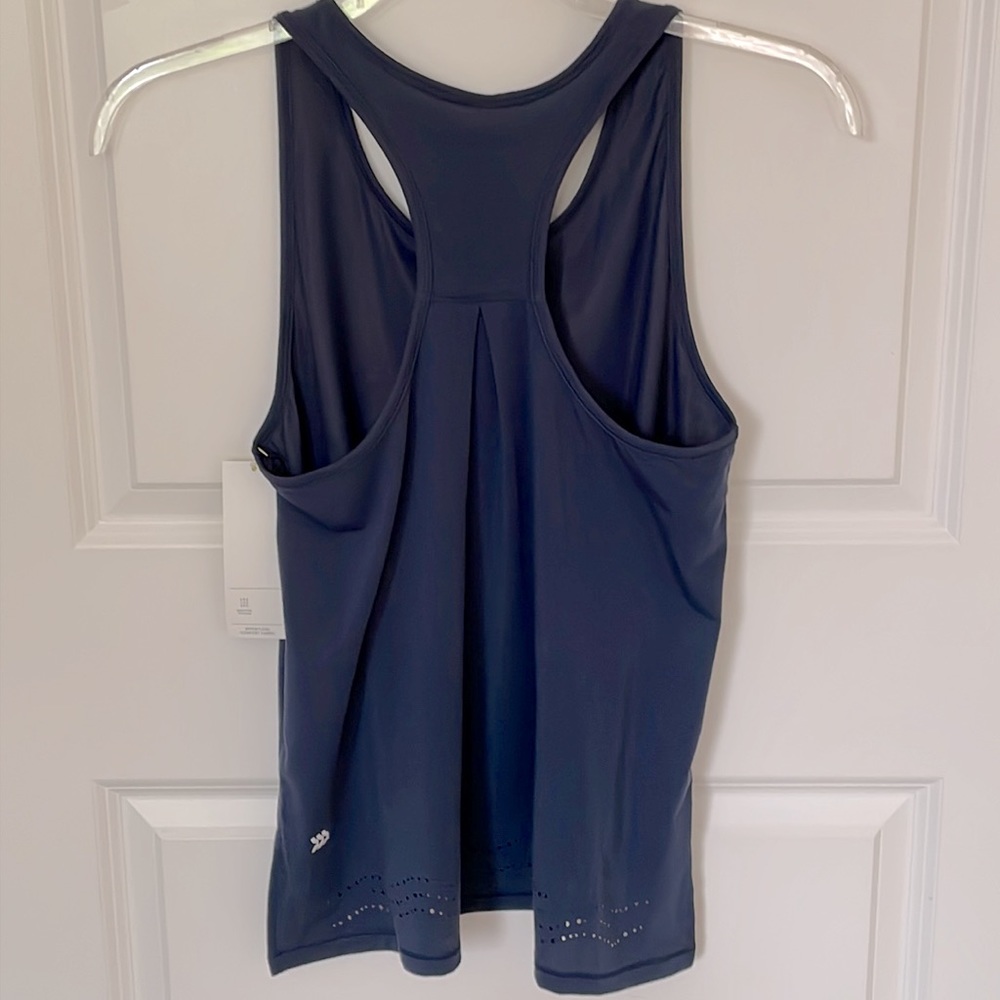 All In Motion Navy Perforated Racerback Tank Small NEW - Picture 2 of 5